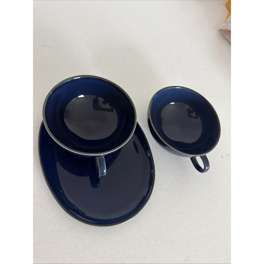 Vintage Blue IKEA Soup Bowls With One Extra Bowl